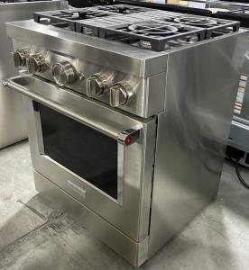 30" KitchenAid 4.1 Cu. Ft. Smart Commercial-Style Dual Fuel Range With 4 Burners - KFDC500JSS