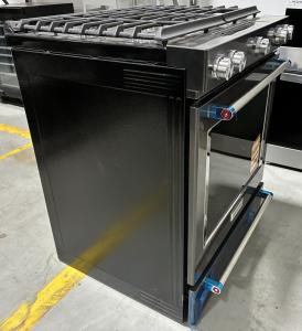 30" KitchenAid 5.8 Cu. Ft. 5 Burner Gas Convection Front Control Range - KSGG700EBS