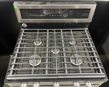 30" KitchenAid 5.8 Cu. Ft. 5 Burner Gas Convection Range - KFGG500EBS