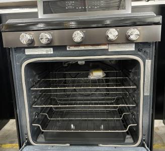 30" KitchenAid 5.8 Cu. Ft. 5 Burner Gas Convection Range - KFGG500EBS