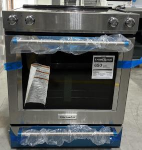 30" KitchenAid 6.4 Cu. Ft. 5-Element Electric Convection Front Control Range - YKSEG700ESS