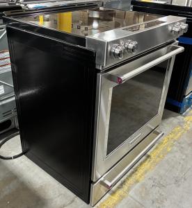 30" KitchenAid 6.4 Cu. Ft. 5-Element Electric Convection Front Control Range - YKSEG700ESS