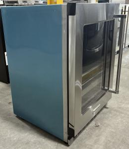 24" KitchenAid Beverage Center with Glass Door and Metal-Front Racks - KUBL314KSS