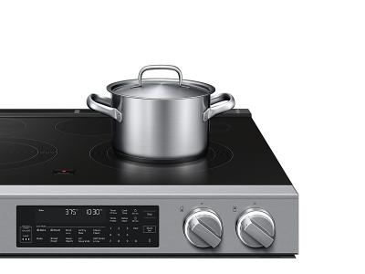 30" Samsung 6.3 Cu. Ft. Electric Slide-In Range True Convection with Air Fry Max - NSE90H63SRAC