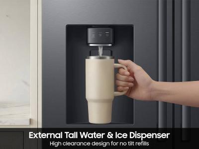 36" Samsung Bespoke AI 3-Door French Door Refrigerator - RF70H30GEEAA