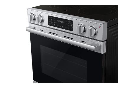 30" Samsung 6.3 Cu. Ft. Electric Slide-In Range True Convection with Air Fry Max - NSE80H63SRAC