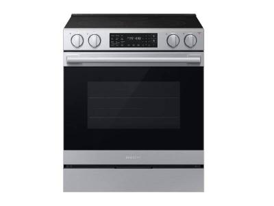 30" Samsung 6.3 Cu. Ft. Electric Slide-In Range True Convection with Air Fry Max - NSE80H63SRAC