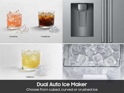 36" Samsung Bespoke AI 3-Door French Door Refrigerator - RF70H25HERAA