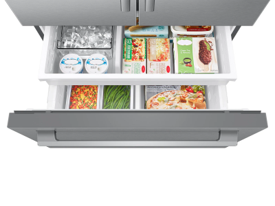 36" Samsung Bespoke AI 3-Door French Door Refrigerator with In-Door Tall Dispenser - RF70H30KERAA