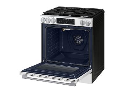 30" Samsung 6.0 Cu.Ft. Gas Slide-In Range True Convection with Air Fry Max | Air Sous Vide | Soft Closing Door - NSG90H60SWAA