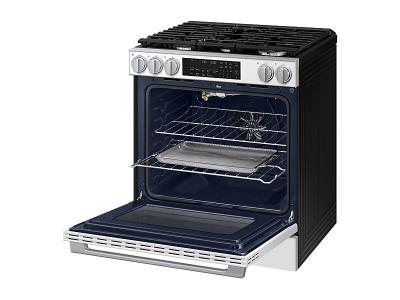 30" Samsung 6.0 Cu.Ft. Gas Slide-In Range True Convection with Air Fry Max | Air Sous Vide | Soft Closing Door - NSG90H60SWAA