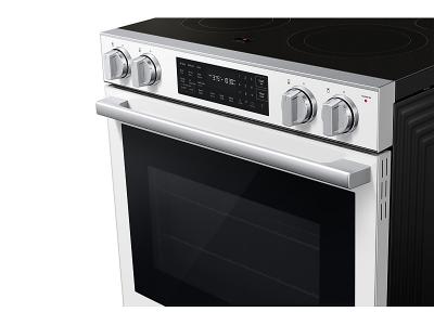 30" Samsung 6.3 Cu.Ft Electric Slide-In True Convection with Air Fry Max | Air Sous Vide - NSE80H63SWAC