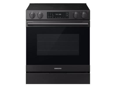 30" Samsung 6.3 Cu.Ft Electric Slide-In True Convection with Air Fry Max | Air Sous Vide - NSE80H63SEAC