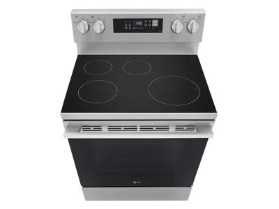 30" LG Induction 6.3 Cu. Ft. Range ProBake Convection Air Fry SelfClean EasyClean & Smart Stainless Freestanding - LRIN6323YE