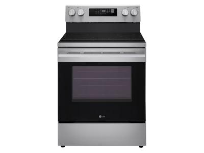 30" LG Elec. 6.3 Cu Ft. Electric Single Oven Freestanding Range with ProBake Convection EasyClean & Smart Stainless - LREN6321VE