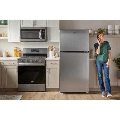 28" Whirlpool 14 Cu. Ft. Wide Top Freezer Refrigerator with Total Coverage Cooling - WRTX3314TB