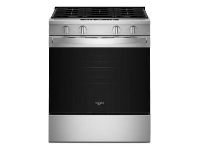 30" Whirlpool Gas Smart Range with Air Cooking Technology and Steam Clean - WSGS4530TZ