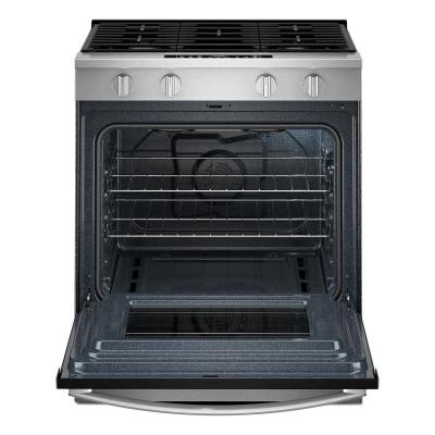 30" Whirlpool Gas Smart Range with Air Cooking Technology and Steam Clean - WSGS4530TZ