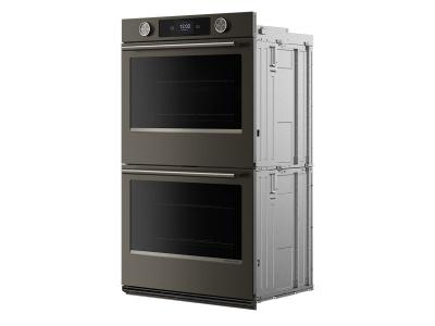 30" Kitchenaid Smart Electric Double Wall Oven with Intelligent Cooking Camera in Black Ore - KOED930SBE