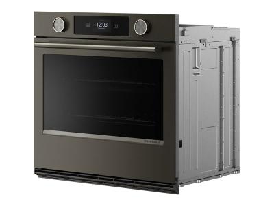 30" Kitchenaid Smart Electric Single Wall Oven with Intelligent Cooking Camera in Black Ore - KOES930SBE