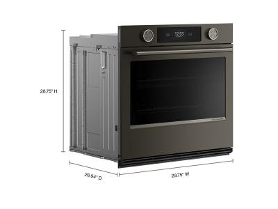 30" Kitchenaid Smart Electric Single Wall Oven with Intelligent Cooking Camera in Black Ore - KOES930SBE