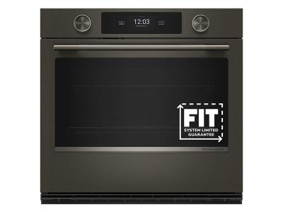 30" Kitchenaid Smart Electric Single Wall Oven with Intelligent Cooking Camera in Black Ore - KOES930SBE