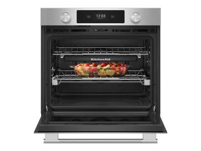 30" Kitchenaid Smart Electric Single Wall Oven with Intelligent Cooking Camera in PrintShield Finish - KOES930SPS