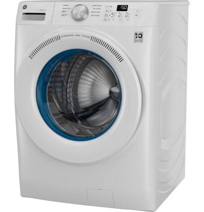 28" GE 5.3 cu. ft. Capacity Front Load Washer with UltraFresh Vent System White - GFW350SSYWW