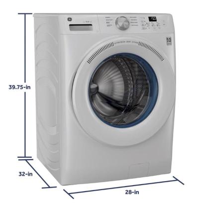 28" GE 5.3 cu. ft. Capacity Front Load Washer with UltraFresh Vent System White - GFW350SSYWW