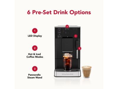 KitchenAid Fully Automatic Espresso Machine KF2 with Grinder from Hot Espresso to Iced Coffee at Home - KES8452BM