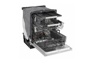 24" LG Floor Status Indicator Top Control FlushFit Dishwasher - LDNPQ555S