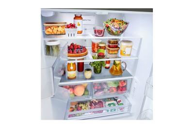 36" LG 25 Cu. Ft. Zero Clearance Counter-Depth MAX French 3-Door Refrigerator with Internal Water Dispenser Ice Maker - LF25BZH42S
