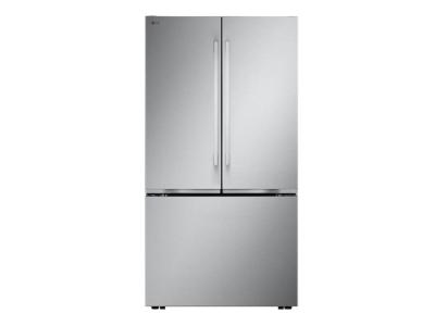 36" LG 25 Cu. Ft. Zero Clearance Counter-Depth MAX French 3-Door Refrigerator with Internal Water Dispenser Ice Maker - LF25BZH42S