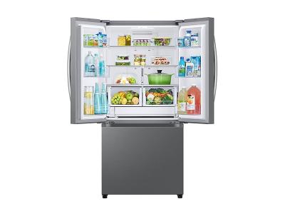 33" Samsung 25 Cu.Ft. RF50 Neo Bespoke AI 3-Door French Door Refrigerator - RF25C5A01SRAA