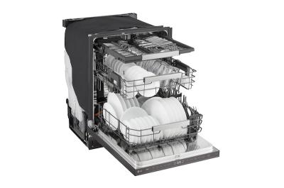 24" LG FlushFit 44 dB Top Control Dishwasher in Black Stainless - LDNPM654D