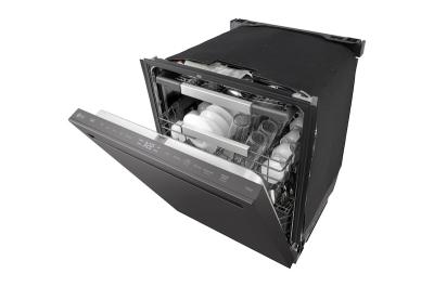 24" LG FlushFit 44 dB Top Control Dishwasher in Black Stainless - LDNPM654D