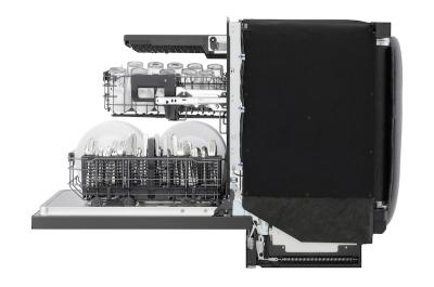 24" LG FlushFit 44 dB Top Control Dishwasher in Black Stainless - LDNPM654D
