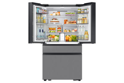 36" Samsung 29 Cu. Ft. Bespoke AI 4-Door French Door Refrigerator - RF90F29AECRAC