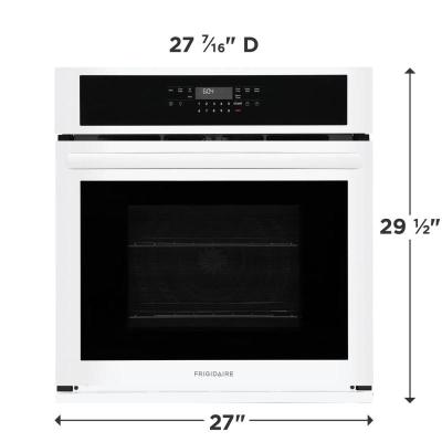 27" Frigidaire 3.8 Cu. Ft. Electric Single Wall Oven in White - FCWS2730AW