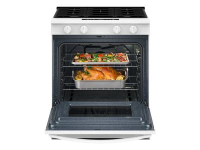 30" Whirlpool Gas Smart Range with Air Cooking Technology and Steam Clean - WSGS4530TW