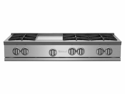 48" BlueStar RNB Series Liquide Propane Rangetop with 12 Griddle - RGTNB486GV2L