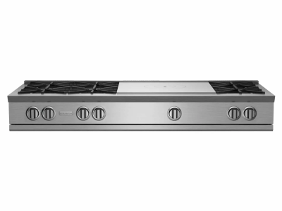60" BlueStar RNB Liquide Propane Rangetop with 24" French Top - RGTNB606FTV2L