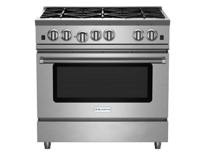 36" Blue Star RNB Series Liquide Propane Range in Stainless Steel with Plated Trim - RNB366BV2LPLT