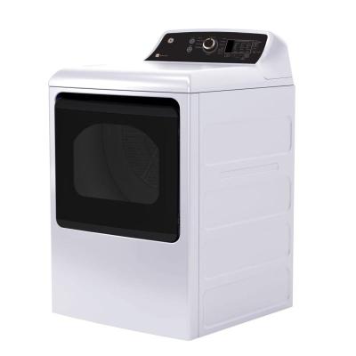 27" GE 7.4 Cu. Ft. Top Load Electric Dryer in White And Rosegold - GTD69EBPYWR