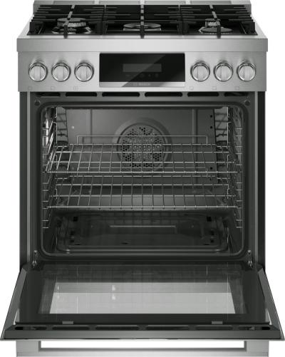 30" Bosch 800 Series Gas Freestanding Range in Stainless Steel - HGS8057UC