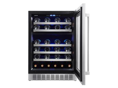 24" Aviva Dual-Zone Wine Cellar in Stainless Steel - ABWC472SS