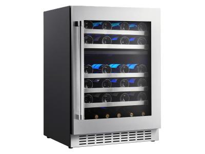 24" Aviva Dual-Zone Wine Cellar in Stainless Steel - ABWC472SS