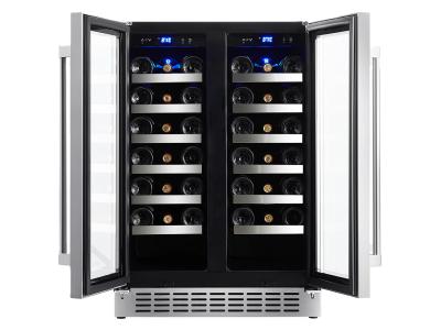 24" Aviva Dual zone French Door Wine Cellar / Beverage Center - ABCU422SS