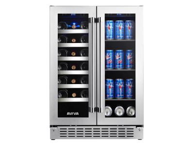24" Aviva Dual zone French Door Wine Cellar / Beverage Center - ABCU422SS