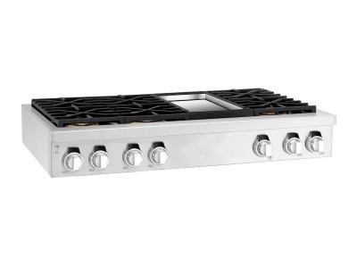 48" Signature Kitchen Suite Gas Pro Rangetop 6 Burners and Griddle - SKSRT480GS
